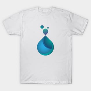 Water Drop Illustration T-Shirt